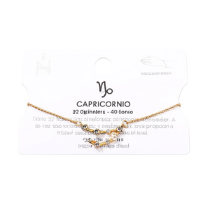 Bracelet en acier inoxydable Capricorn avec diamants, minimaliste, unisexe, à porter au quotidien - Product Image 2