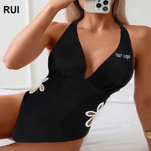 Traje de Baño Retro de Alta Calidad, Traje de Baño de Una Pieza, Estilo Body para Mujer, Hueco, Cintura Alta, Estilo Sujetador, Ecológico, Transpirable, de Secado Rápido - Product Image 1
