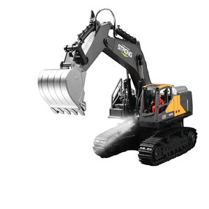 Modèle d'excavatrice télécommandée 2.4G/16 canaux en alliage, avec fonction de pulvérisation et simulation de véhicule d'ingénierie, pour enfants, 360° - Product Image 1