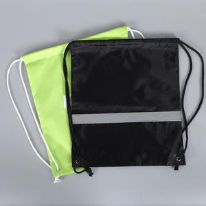 Custom Logo Eco-Friendly 210D Ripstop Polyester Sports Backpack with Drawstring Letter Pattern for Promotions