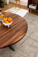 Table basse ronde en bois de noyer, prix d'usine, table basse en bois massif moderne faite à la main
