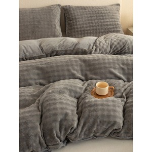 Ensemble de housse de couette imprimé arbre de Noël renne de Noël, <span class=keywords><strong>literie</strong></span> douce pour la peau toutes saisons, cadeau de Noël pratique pour la maison - Product Image 4