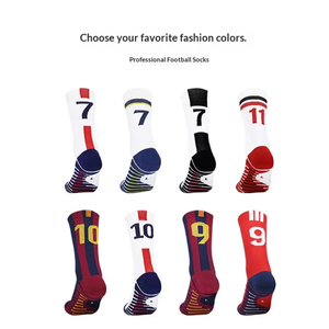 Chaussettes de basketball personnalisées de haute qualité en gros, unisexes, antidérapantes, épaisses, à fond en tissu éponge, chaussettes de sport absorbant la transpiration - Product Image 4