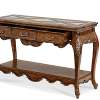 Table console classique Consoles en bois de style français de luxe table console antique de haute qualité avec miroir