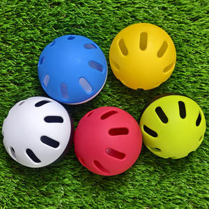 Ballon de <span class=keywords><strong>Wiffle</strong></span> 2026 avec logo imprimé, durable, multicolore, 8 trous pour l'entraînement, bicolore, couleurs personnalisables, entraînement et pratique - Product Image 5