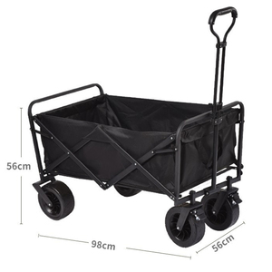 <strong>Folding</strong> Utility <strong>Wagon</strong> <strong>Heavy</strong> <strong>Duty</strong> Collapsible Cart with All Terrain Wheels and Adjustable Handle - Product Image 3