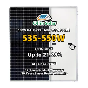 MONOS OLAR PANEL PREIS 545W 550W 560W Panel Solar Preis mit schwarzem Rahmen Schwarzes Rück blatt Hoch effiziente Solarmodule OEM-Bestellungen