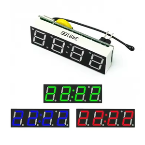 สีแดงสีฟ้าสีเขียว 3 ใน 1 LED DS1302 R8025T นาฬิกาดิจิตอลอุณหภูมิแรงดันไฟฟ้าโมดูลเวลาเครื่องวัดอุณหภูมิโวลต์มิเตอร์บอร์ด DC 5V-30V - Product Image 2