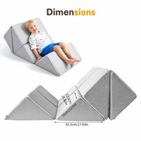 Canapé pliable pour enfants, siège en éponge douce, chaise convertible pour salle de jeux, chambre moderne, salon