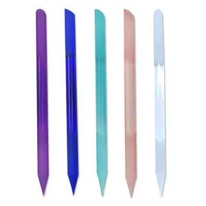 2024 Popular Cylindrical Glass Nail File for Trimming Nails Manicure Nail Art Tools with Own Brand