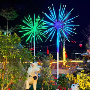 Ingrosso di Fabbrica Oggetti di Scena per Matrimoni all'Aperto Decorazioni Natalizie Luci a <span class=keywords><strong>LED</strong></span> Intelligenti a Forma di Fuochi d'Artificio - Product Image 4