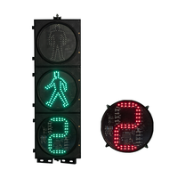 Feu de signalisation piétonnier LED robuste 300 mm avec minuteur à compte à rebours numérique IP55 8,5 kg pour routes périurbaines