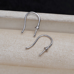 Composants de bijoux faits main DIY : Crochets d'oreille en argent S925, attaches pour boucles d'oreilles, perles de 8-13 mm, accessoires de bijouterie, plateau vide JG5231 - Product Image 4