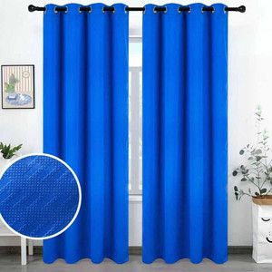 All'ingrosso 30 set Per scatola blu poliestere tende con 8 occhielli 140x228cm dimensioni blu tende & mantovane - Product Image 1
