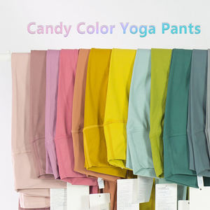 Love Nature Pantalon de yoga taille haute Haute élasticité Respirant Séchage rapide Sport Fitness avec motif solide Fabriqué en Spandex/Nylon - Product Image 2