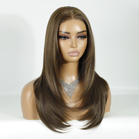 Perruques Lace Front Synthétiques 13x3 Futura HD Blondes Sans Colle Prêtes à Porter Effet Naturel Légères Effet Peau Pré-épilées Résistantes à la Chaleur