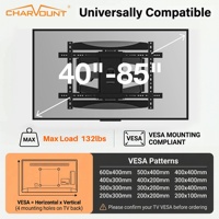 Support mural TV robuste à mouvement complet en acier laminé à froid, bras cantilever pour écran LCD de 40 à 85 pouces, charge de 60 kg, installation facile