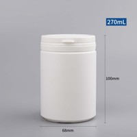 Bouteilles rondes en plastique HDPE de 200 ml et 150 ml avec bouchon à anneau de déchirement, prix d'usine, conteneur vide pour capsules de protéines, vente en gros
