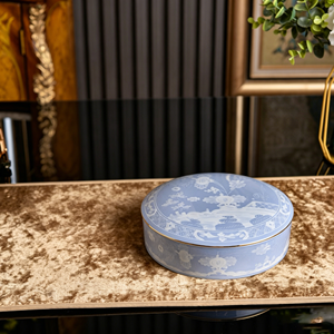 Italian Style Round Ceramic Candy <b>Box</b> With Lid Luxury Home Table Decor Porcelain Trinket Jewelry Storage <b>Box</b> Elegant Desktop Orn - Product Image 4