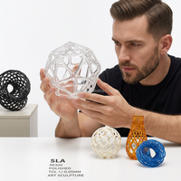 Escultura de Resina Impresa en 3D SLA, Escultura de Rejilla, Decoración del Hogar, Figura Personalizada OEM de Alta Precisión
