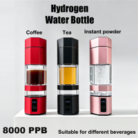 Botol Air Hidrogen Dual Chamber 8000PPB Canggih, Elektrolisis SPE PEM, Bersertifikat CE FDA untuk Bubuk Teh Anggur