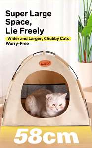 Tente d'intérieur durable à motif solide et moderne pour animaux de compagnie, grande maison pour chats et chiens, tente <span class=keywords><strong>tipi</strong></span> chaude pour animaux de compagnie - Product Image 6