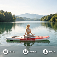 Planche à pagaie gonflable OEM de 11 pieds (33 pouces de large) pour SUP, avec logo personnalisé, pompe et aileron inclus, idéale pour le plaisir en famille sur le lac