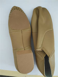 Zapatos de baile de Jazz para niñas, niños y mujeres, color negro, piel de <span class=keywords><strong>vaca</strong></span> bronceada, de alta calidad, venta al por mayor - Product Image 3