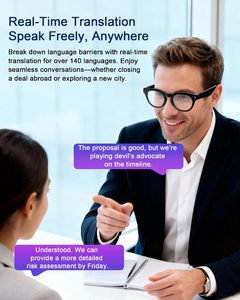 Smart <b>Glasses</b> Wireless Audio Meta <b>Glasses</b> <b>Camera</b> Support Video Shooting Multi-Language Chat Hands-Free Call Music Playback - Product Image 3