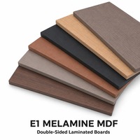 Panneau MDF mélaminé de qualité E1 18 mm avec revêtement double face, MDF stratifié pour meubles de chambre et de salon