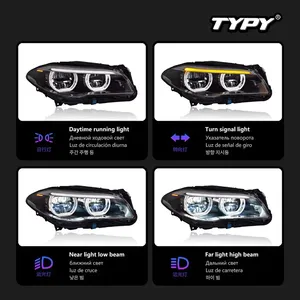 Faro per <span class=keywords><strong>BMW</strong></span> Serie 5 <span class=keywords><strong>F10</strong></span> F18 2010-2016, Fari <span class=keywords><strong>LED</strong></span> Aggiornati con Indicatore di Direzione Dinamico, Luce Freno, Accessori Auto - Product Image 3