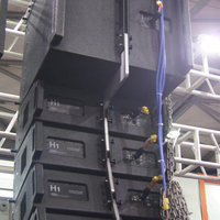 Altavoz Line Array Activo H1 de 8 Pulgadas, 500W, 65Hz-19.7kHz, Negro, para Escenarios, Bodas al Aire Libre, Actuaciones Profesionales, con Control Remoto