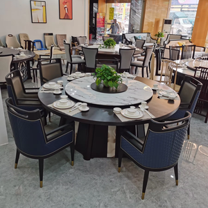 <span class=keywords><strong>Table</strong></span> de salle à manger électrique automatique rotative en marbre de <span class=keywords><strong>3</strong></span> mètres, réglable, pour hôtels et restaurants, assemblée - Product Image 2