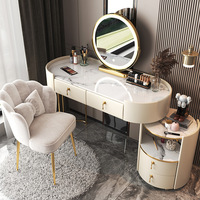 Ensemble de coiffeuse avec miroir, prix d'usine, très populaire, avec 6 tiroirs, bureau de maquillage, table de toilette pour chambre à coucher