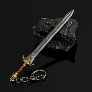 Épée atlantide classique de film, 12 cm, en alliage de zinc entièrement métallique, porte-clés de collection - Product Image 2