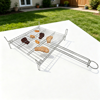 Panier de barbecue surélevé résistant aux hautes températures, grand panier de cuisson portable avec longue poignée