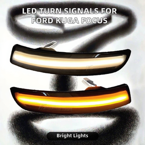 Kakulkomen Clignotants séquentiels LED 12V de haute qualité pour rétroviseurs, compatibles Kuga Focus 3 Escape <span class=keywords><strong>EcoSport</strong></span> 2013-2019, Nouveaux Clignotants Dynamiques - Product Image 4