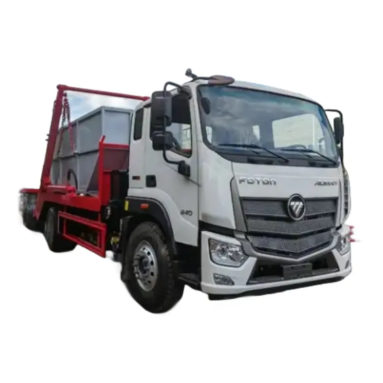 מחיר נמוך מפעל foton auman 4x2 8cbm לדלג מעמיס מטען נדנדה זרוע אשפה למכירה