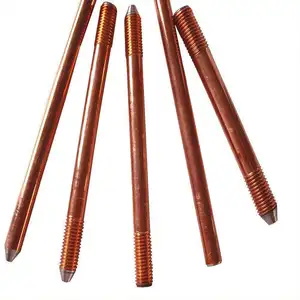 Barras de cobre revestidas de cobre, popular, terra, haste, para brinco e sistema de proteção de iluminação