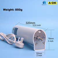 Motor de Cortina Electrónico Moderno y Silencioso A-OK, Zigbee 3.0, Control por Aplicación, CA 220V, 1.5Nm de Torque, para Rieles de Cortina Motorizados de Exterior