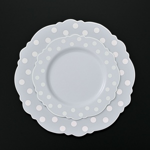 Platos de comida de plástico desechables de 10 pulgadas Platos de plástico cuadrados negros para bodas y fiestas - Product Image 6