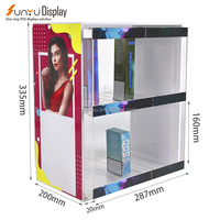 Comptoir personnalisé 2 couches Présentoir à cigarettes Armoire avec support Présentoir à tabac en acrylique pour magasin de cigarettes