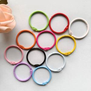 Anneau de fixation métallique 30 mm, boucle minimaliste, pour feuilles mobiles, accessoires de bijoux DIY, rangement, porte-clés - Product Image 1