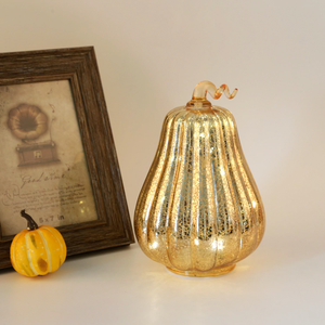 ไฟ LED ฟักทองฮาโลวีนแบบคลาสสิก AAA ใช้แบตเตอรี่<span class=keywords><strong>ไร้</strong></span><span class=keywords><strong>สาย</strong></span>เป็นมิตรกับสิ่งแวดล้อมกระจกทนทานปลอดสารพิษในบ้าน - Product Image 3