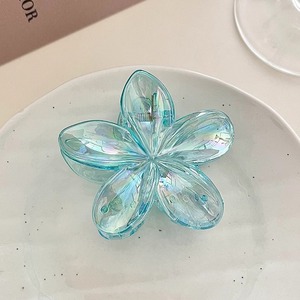 8 ס "מ צבע חדש שקוף קטעי פרח שיער פראנגיפאני עם שיער פרח כרטיס קליפ שיער לנשים - Product Image 6