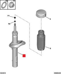Convient aux amortisseurs avant et arrière Peugeot 206, 207 et Citroën <span class=keywords><strong>C2</strong></span> 5202WY 5202WZ 5206GF - Product Image 5