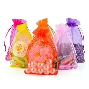 שקיות מתנה מארגנזה צבעוניות - שקיות שקופות וקלות משקל לחתונה, תכשיטים, ממתקים ויצירה - Product Image 2