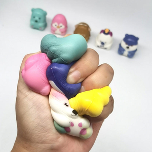 น่ารักน่ารักน่ารัก PU ลูกบอลโฟมความเครียดของเล่นสัตว์เด้งกลับช้าการ์ตูนบีบไข่บิดบิดไข่ตุ๊กตาคลาสสิก5 7ปี - Product Image 5