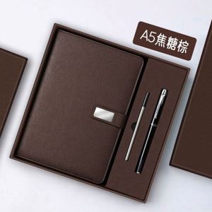 Custom Luxury Business Gift Set Exquisite Silk Screen Printed PU Leather Journal Notebook Logo Thermos <b>Cup</b> Pen with Gift Box - Product Image 5