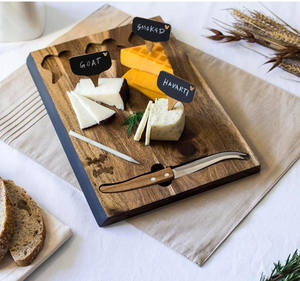 Tabla de Quesos de Madera de Acacia con Juego de Cuchillos, Tabla de Charcutería, Tabla de Cortar de Madera con Cuchillo <span class=keywords><strong>para</strong></span> Queso y Marcadores, Precio al por Mayor - Product Image 6